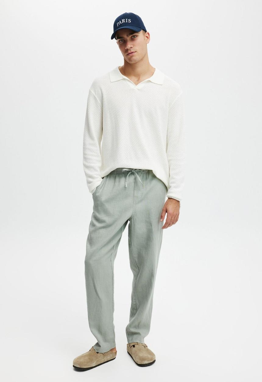 Cotton On - Linen pant - washed military
