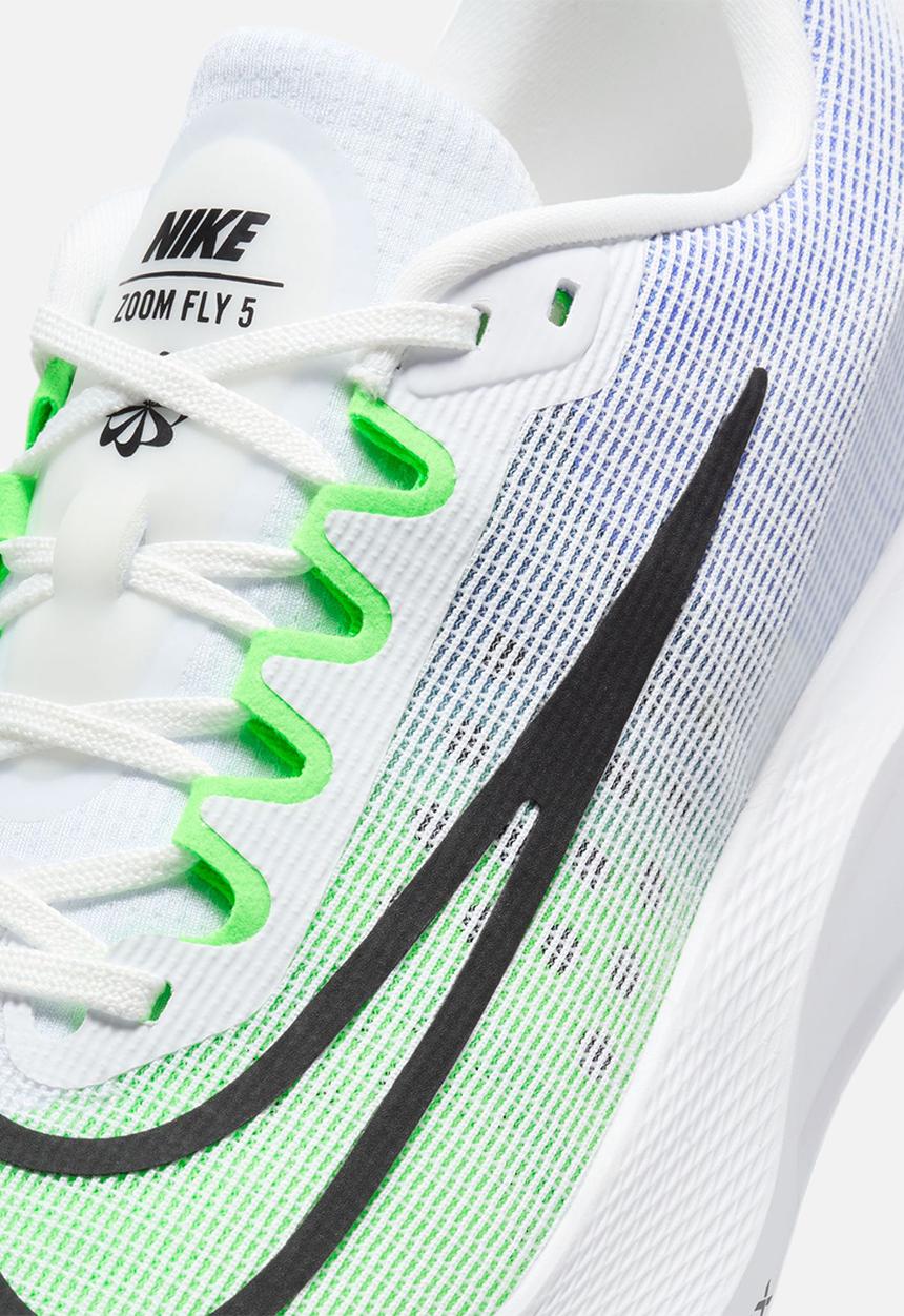 Zoom Fly 5 - WHITE/BLACK-GREEN STRIKE-RACER BLUE
