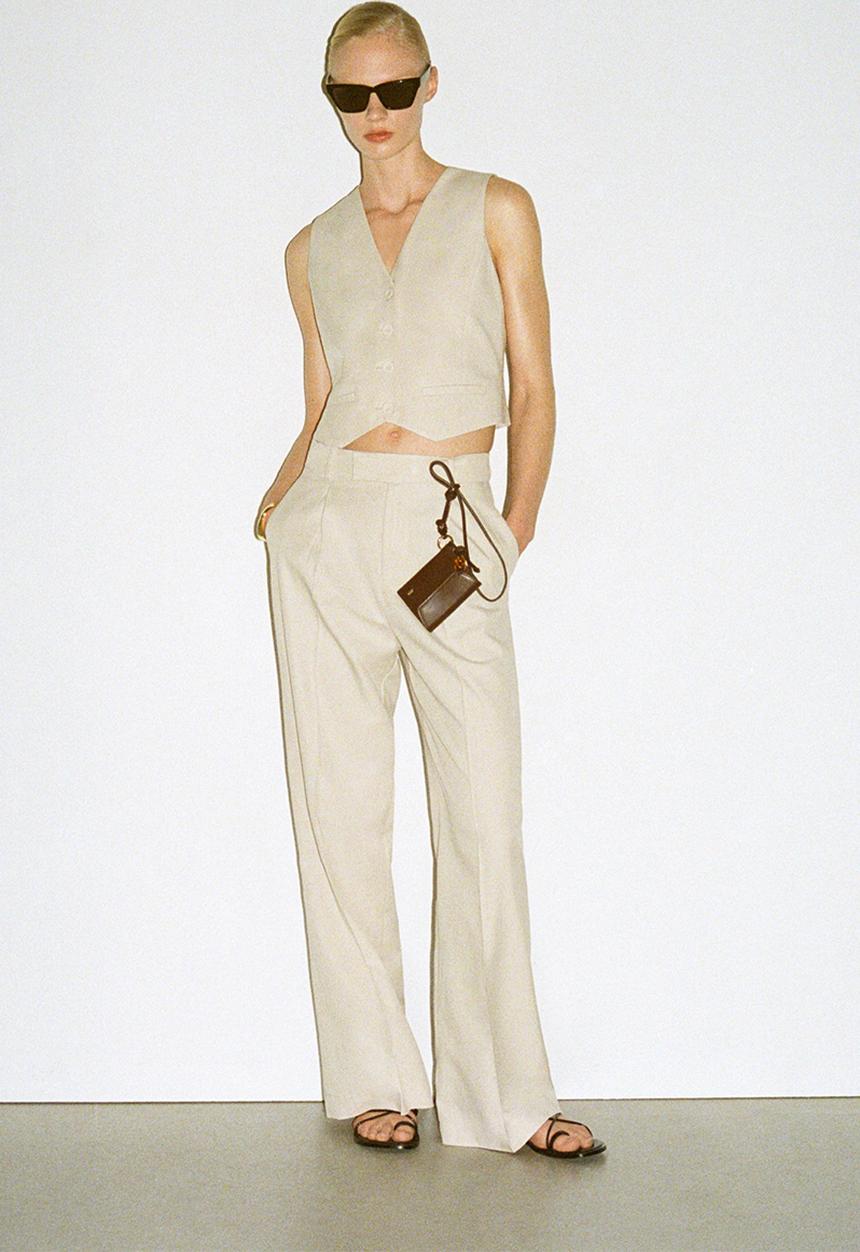 MANGO - Trousers Alicante - Beige