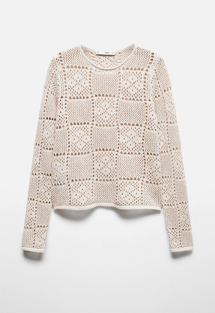 MANGO - Sweater cedar - light pastel beige