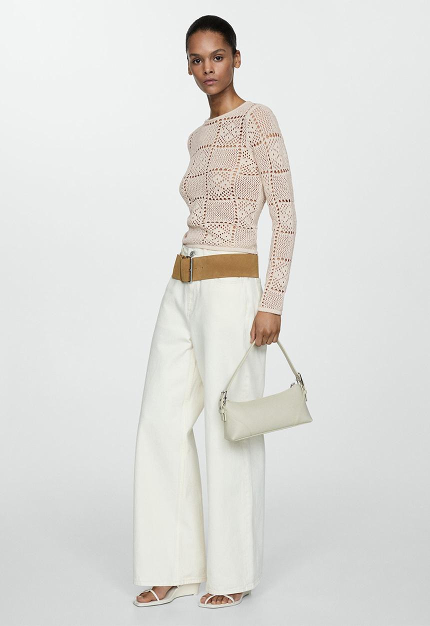 MANGO - Sweater cedar - light pastel beige