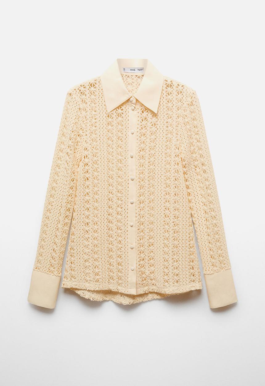 MANGO - Shirt bolton - light beige