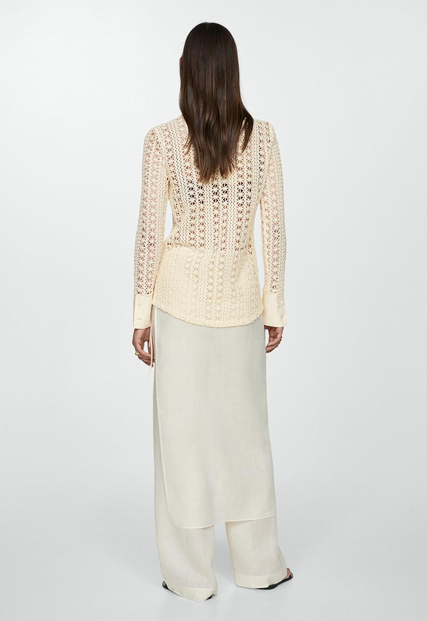 MANGO - Shirt bolton - light beige