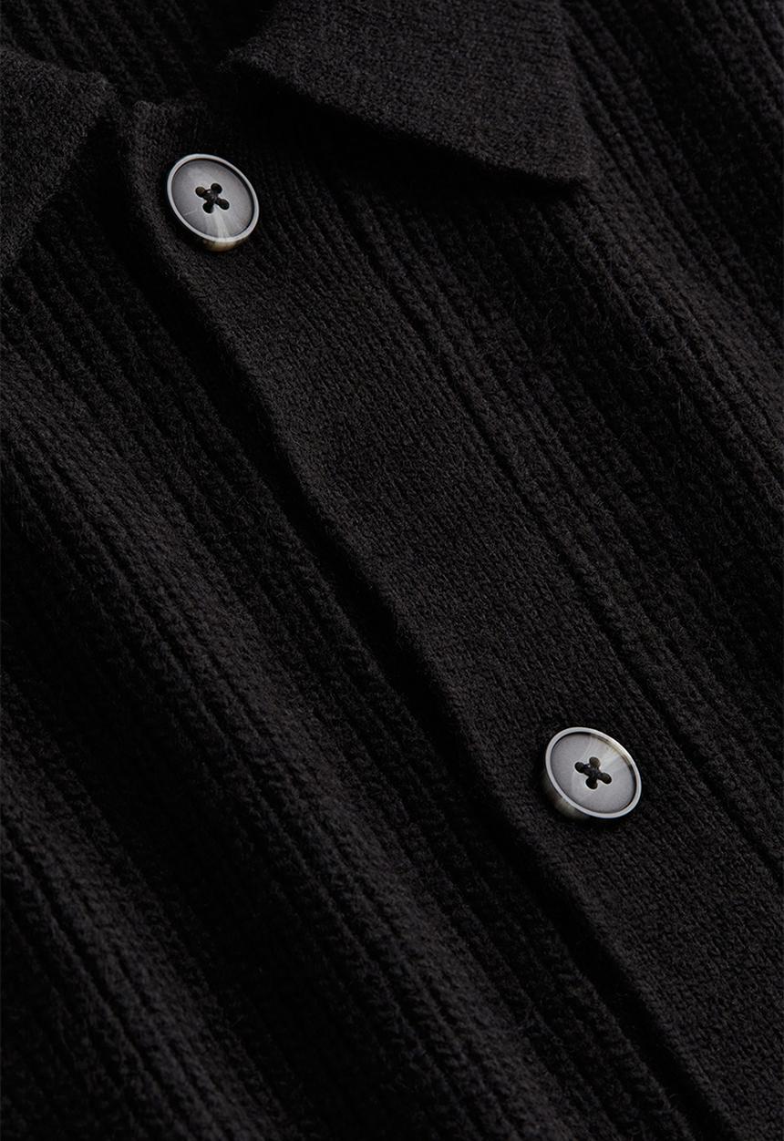 H&M - Regular fit collared cardigan - black