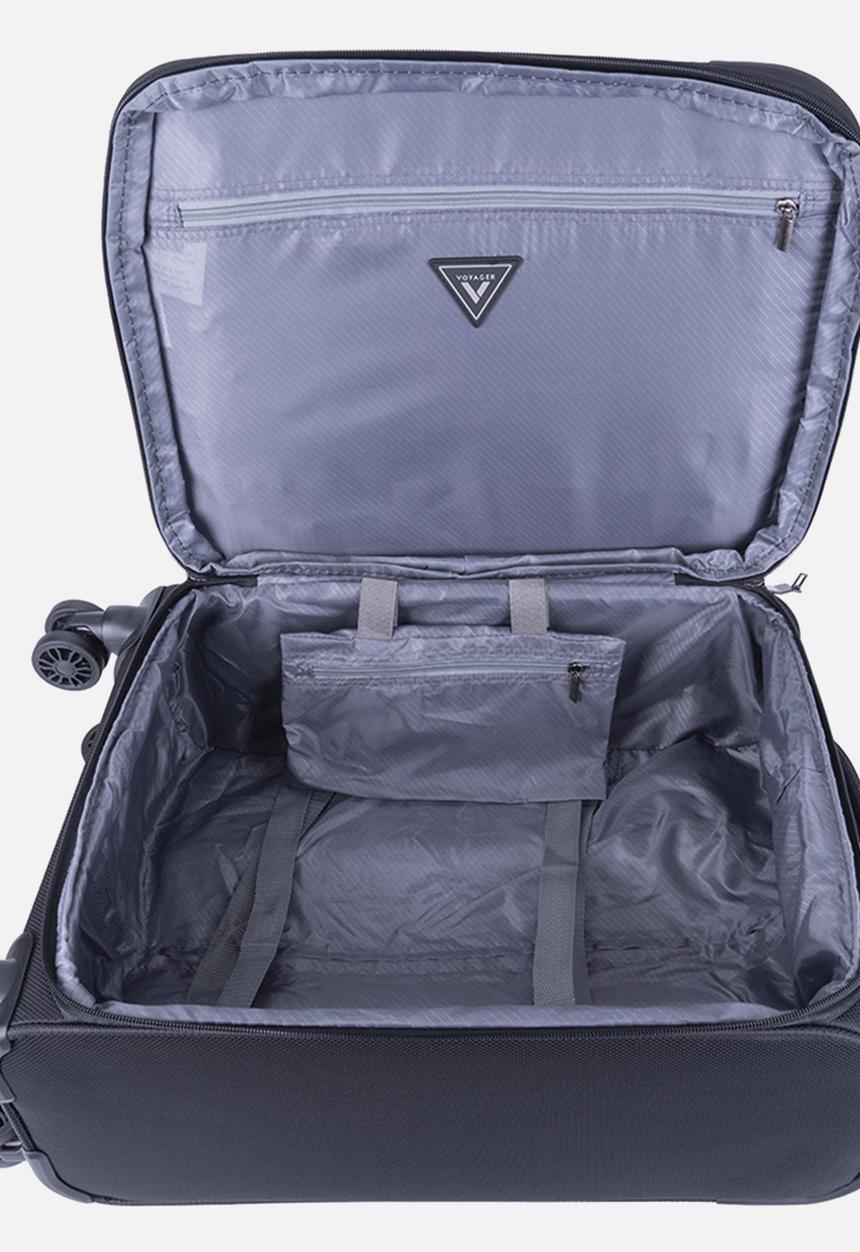 Voyager - Istria 4 Wheel Trolley Case - Black