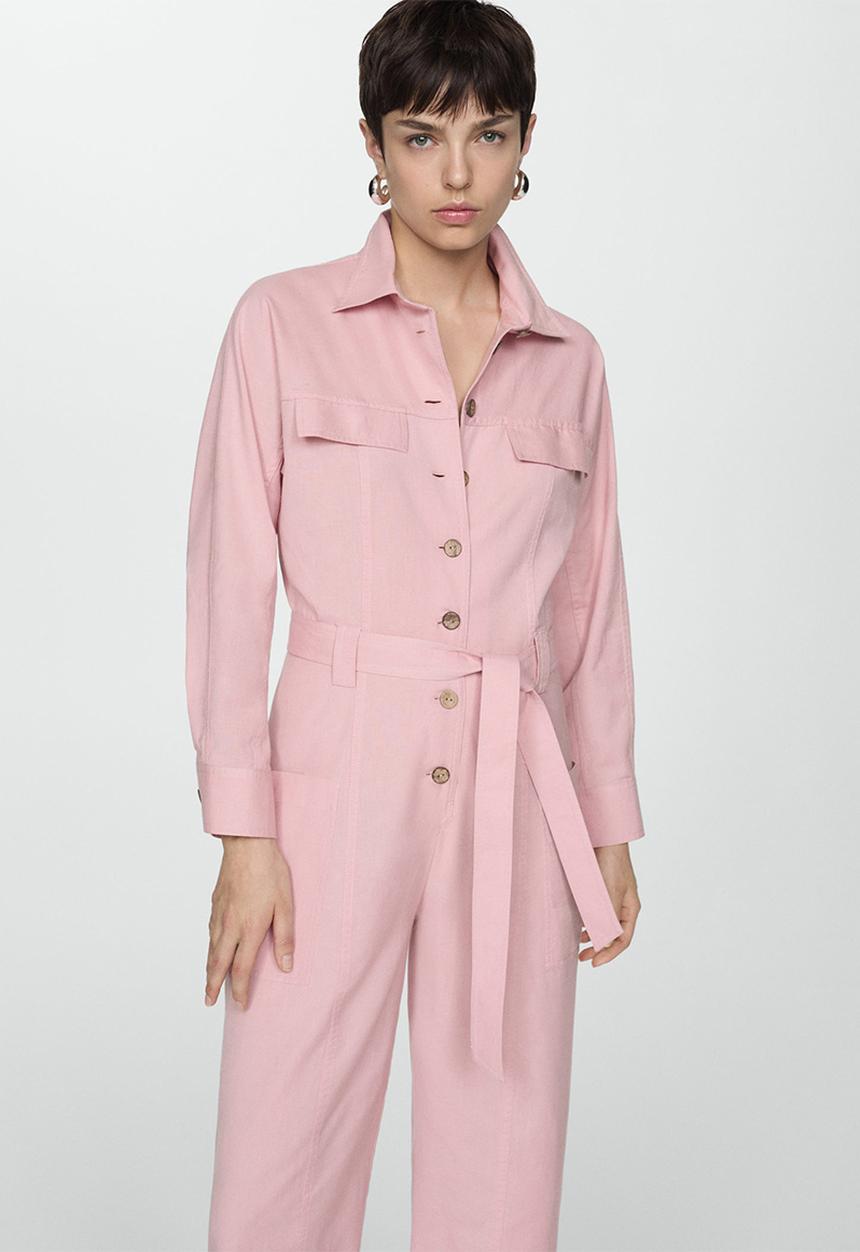 MANGO - One-Piece Suit Blash - Light/ Pastel Pink