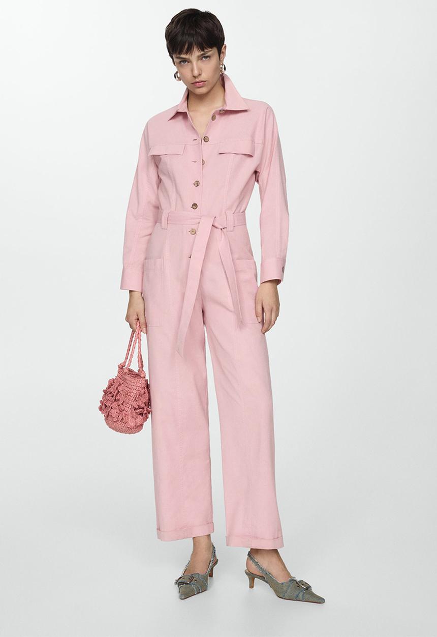 MANGO - One-Piece Suit Blash - Light/ Pastel Pink