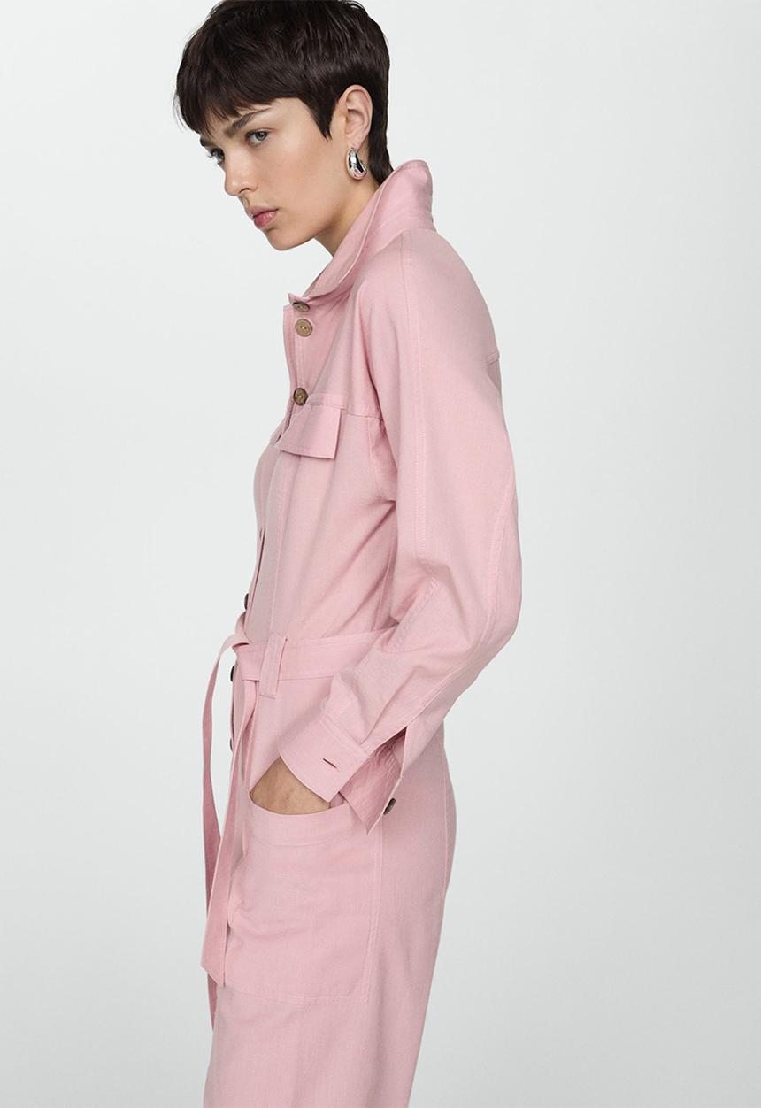 MANGO - One-Piece Suit Blash - Light/ Pastel Pink