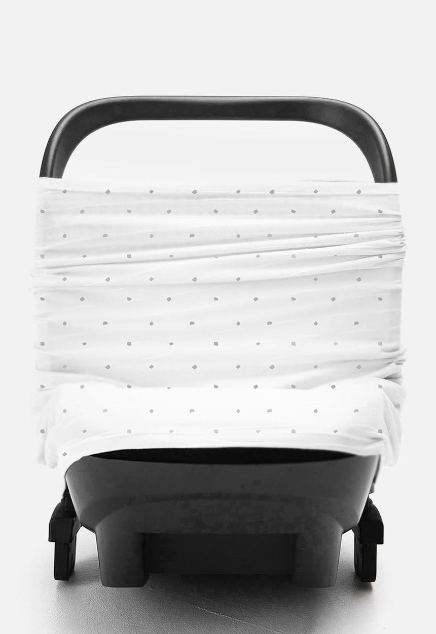 Ree Collective - Nursing cover/travel - white & grey