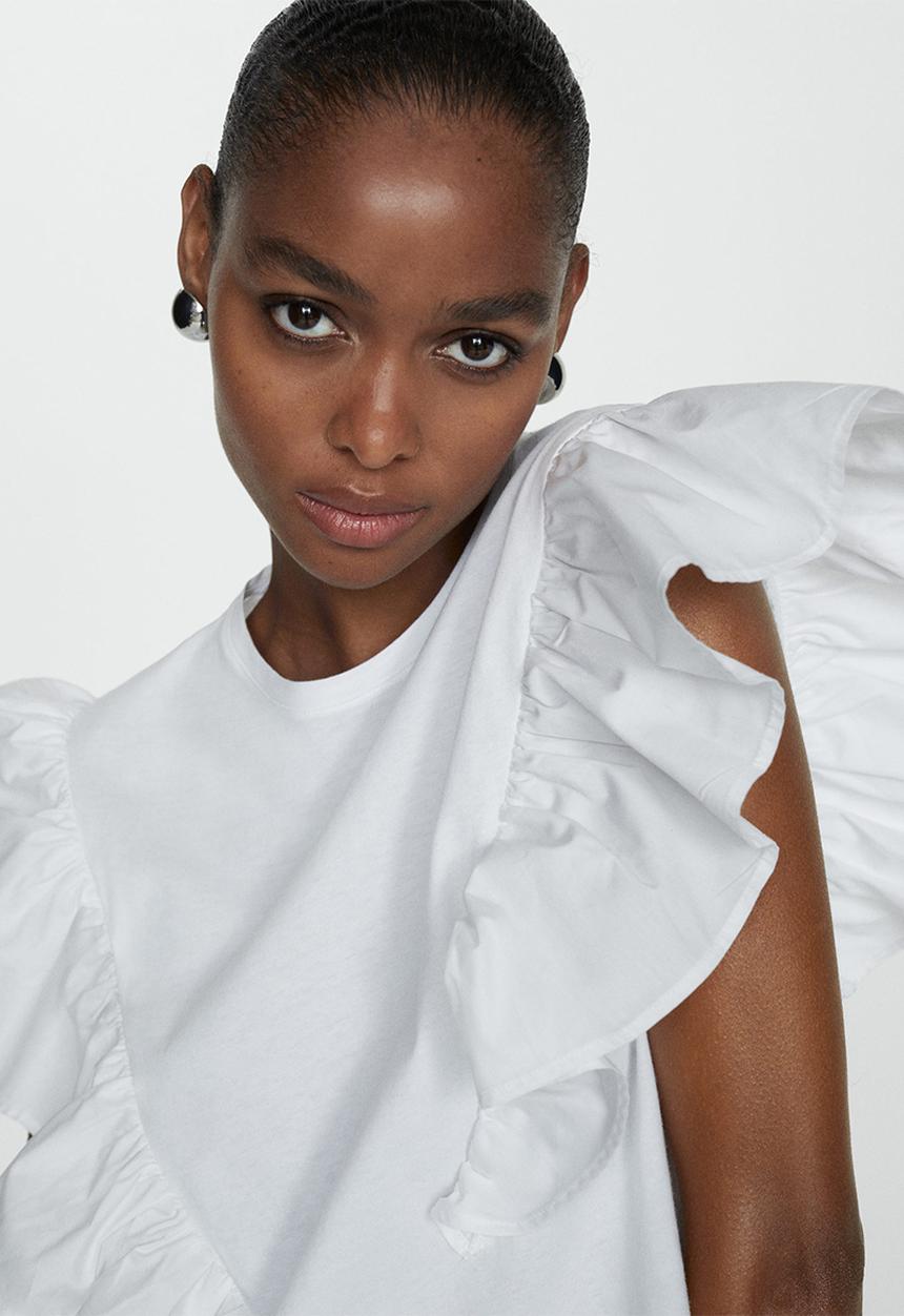 MANGO - T-shirt pope - white