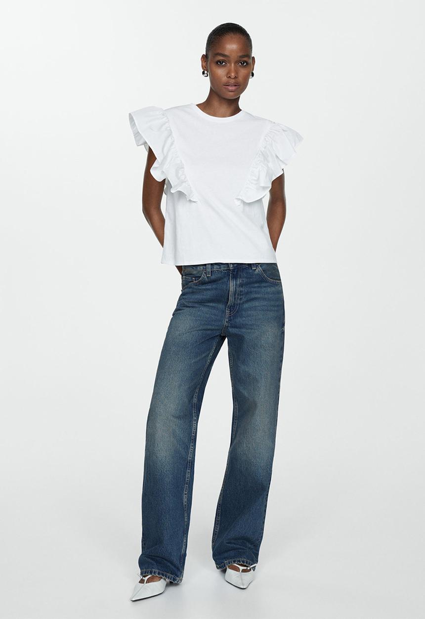 MANGO - T-shirt pope - white
