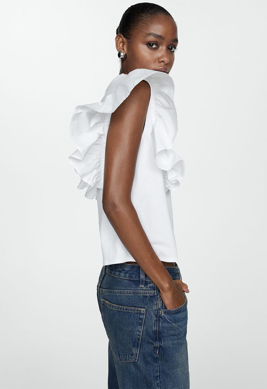 MANGO - T-shirt pope - white