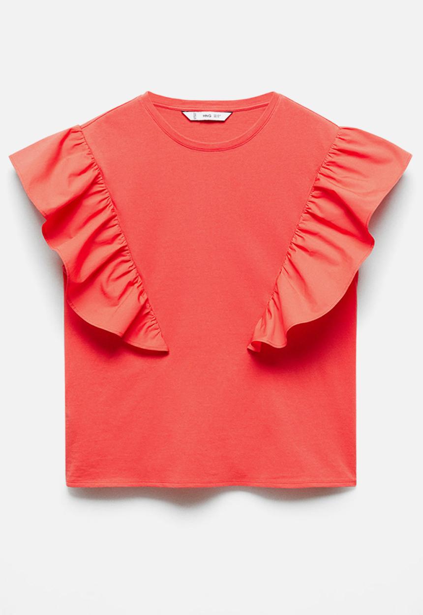 MANGO - T-shirt pope - dark pink