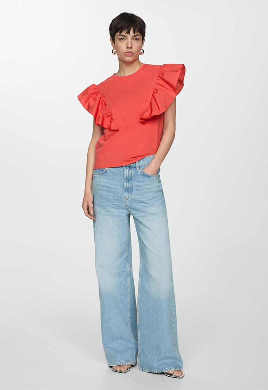 MANGO - T-shirt pope - dark pink