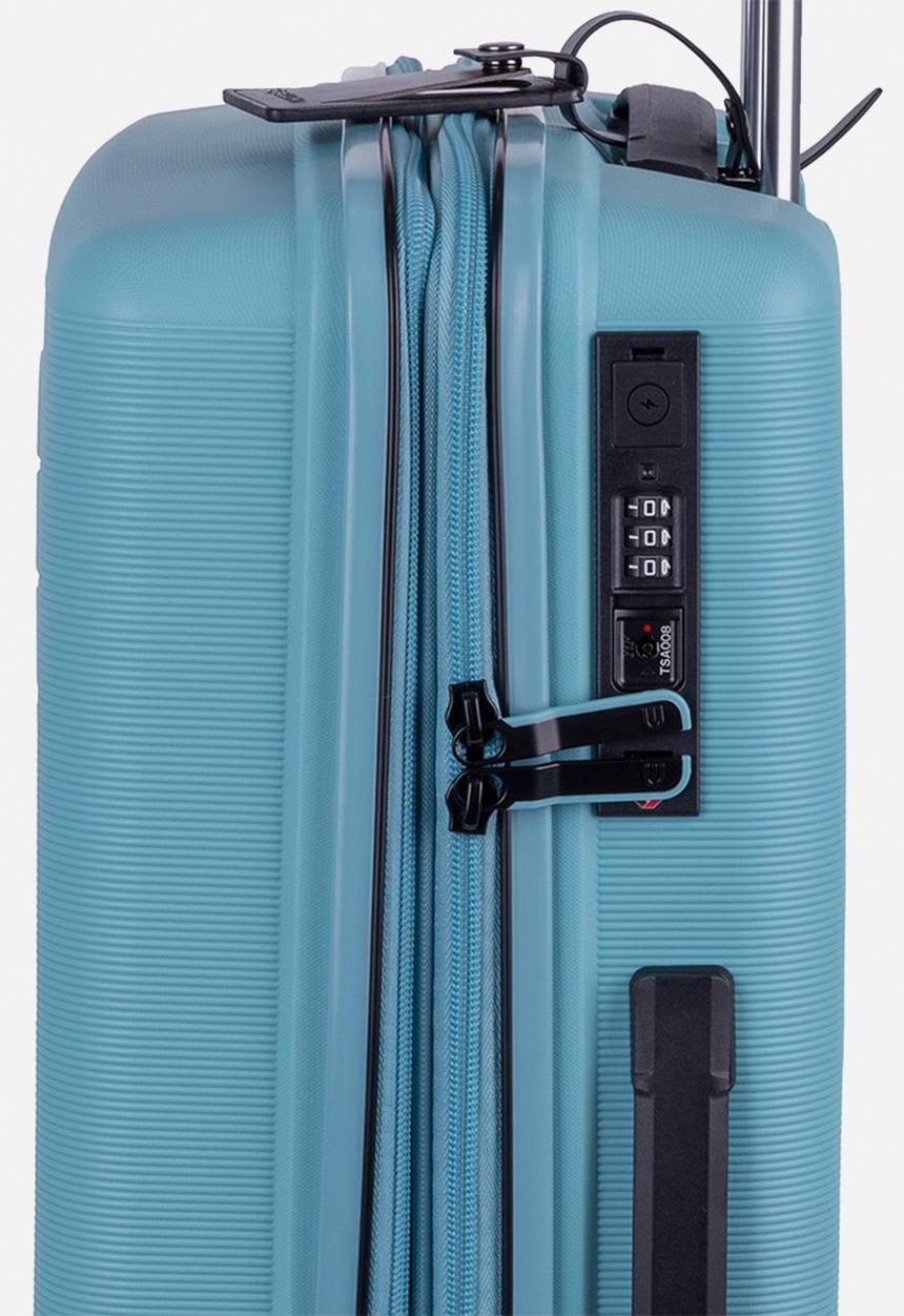 Cellini - Starlite 4-wheel Trolley With TSA Lock - Light Blue