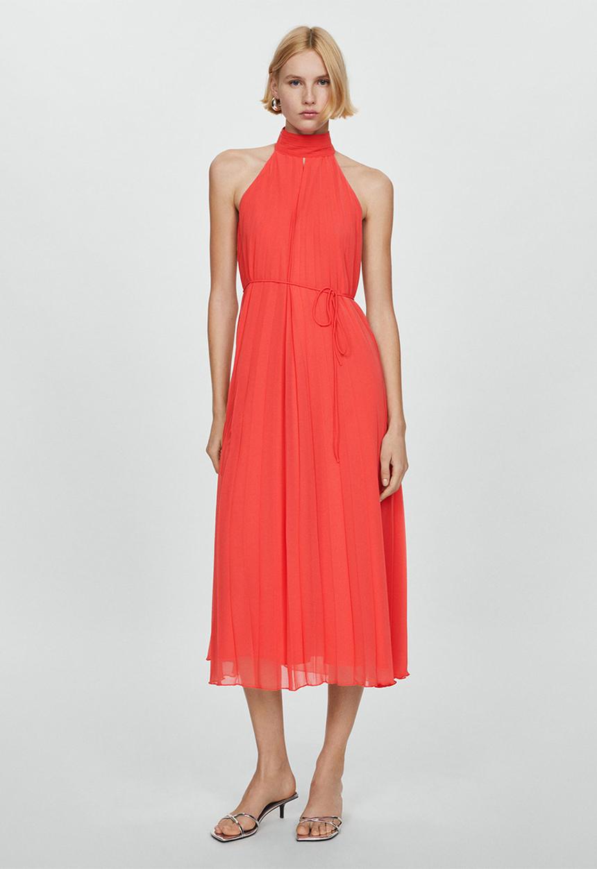 MANGO - Dress adela - dark pink