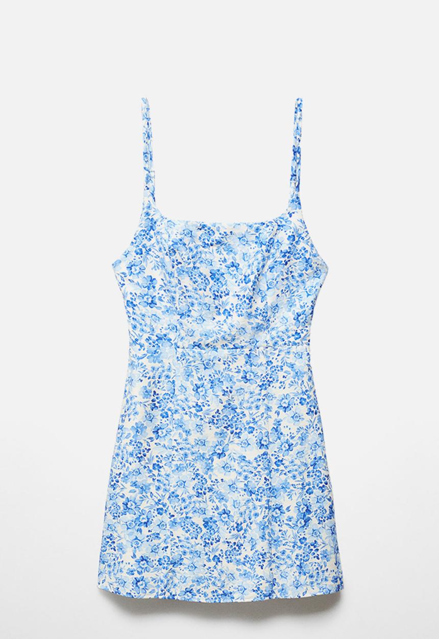 MANGO - Dress concha - medium blue