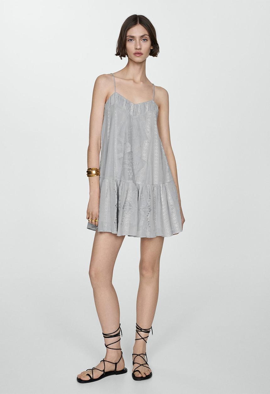 MANGO - Dress constan - turquoise/aqua