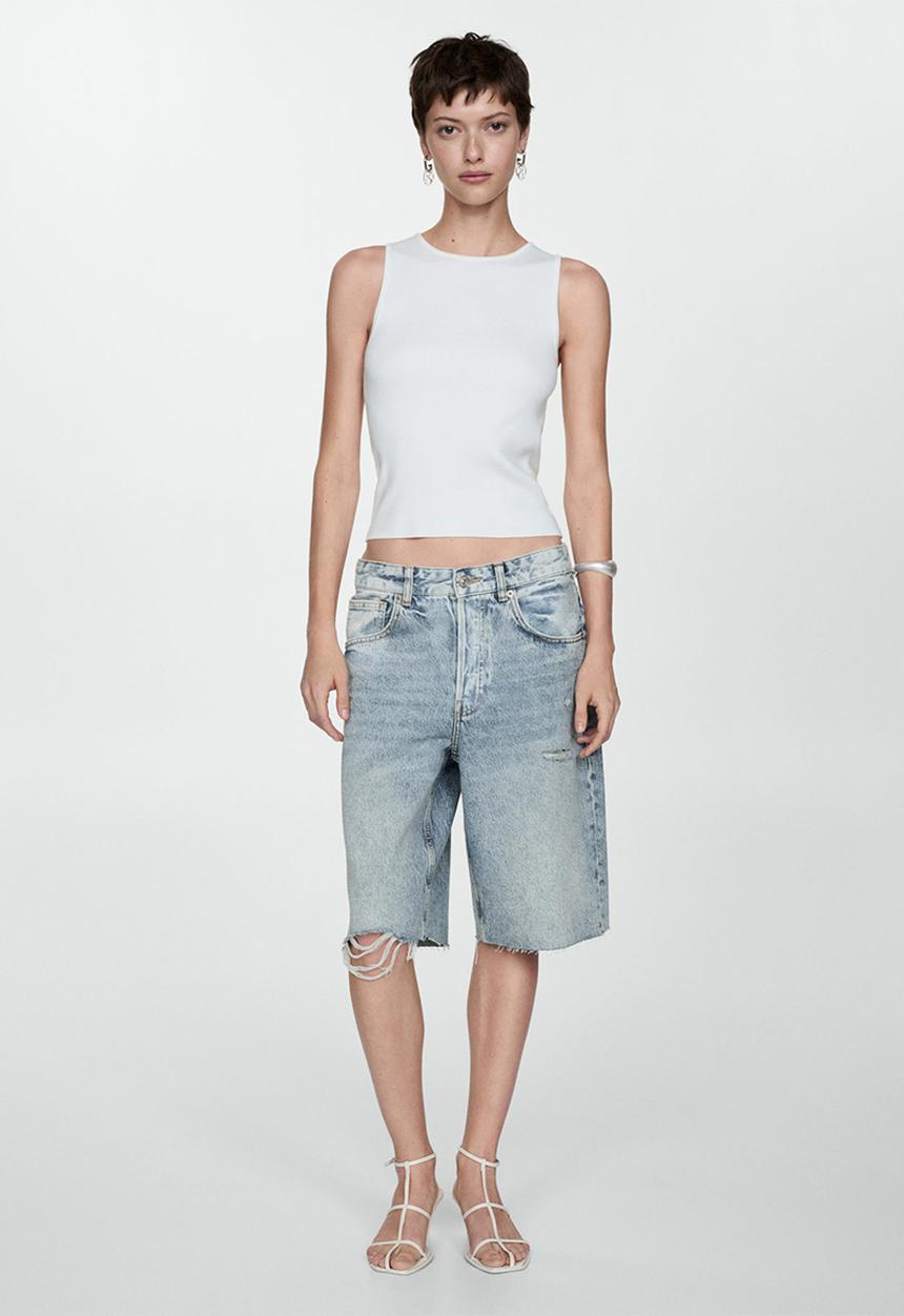 MANGO - Bermuda shorts vera - open blue