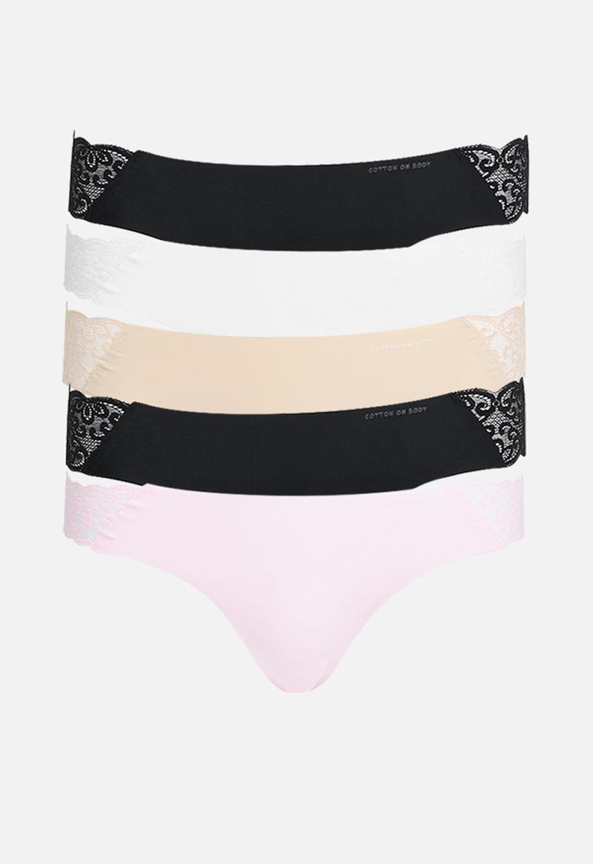 Cotton On - Party pants seamless brasiliano brief 5 pack - multi