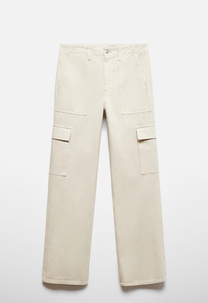 MANGO - Jeans lara - light pastel beige
