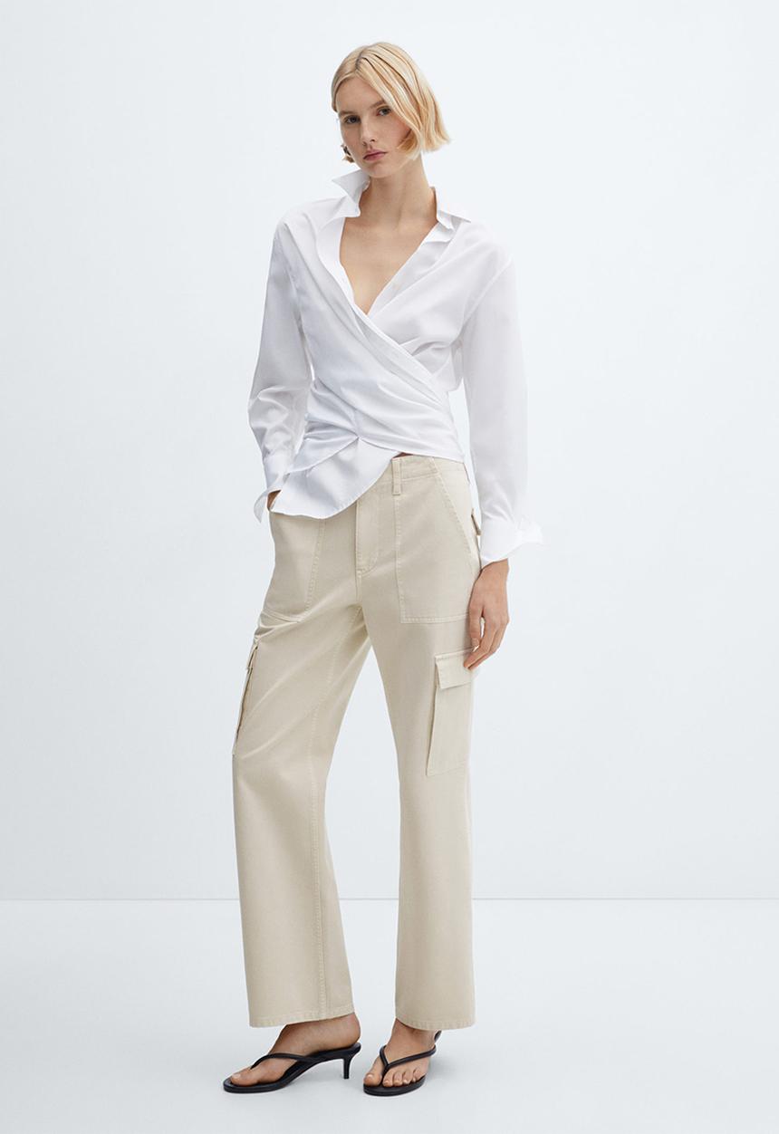 MANGO - Jeans lara - light pastel beige
