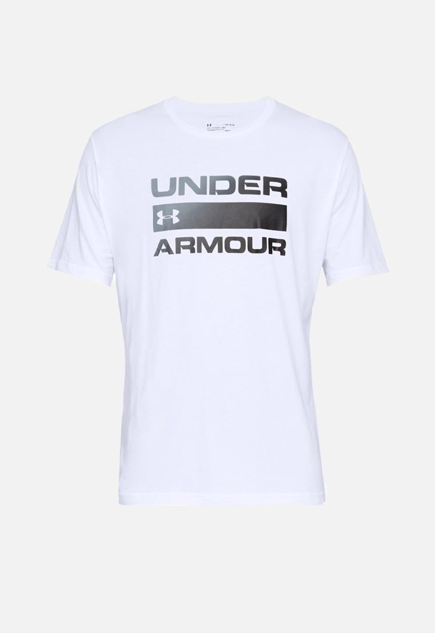 Under Armour - UA team issue wordmark short sleeve - white/black