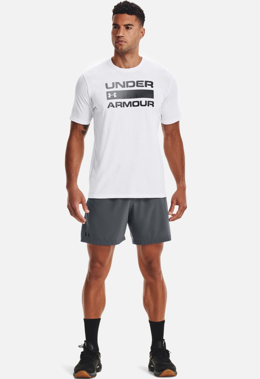 Under Armour - UA team issue wordmark short sleeve - white/black