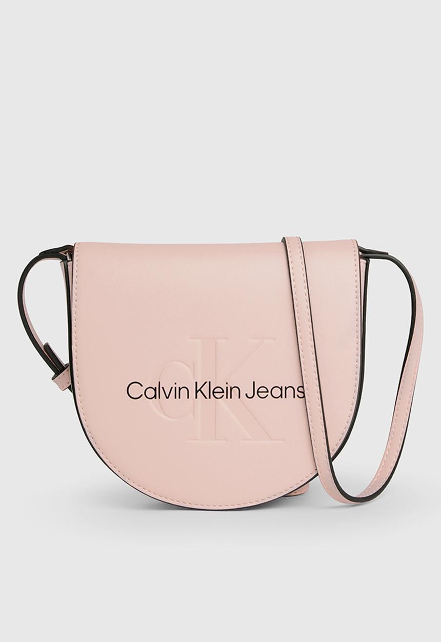 Calvin Klein - Sculpted mini saddle bag - pale conch