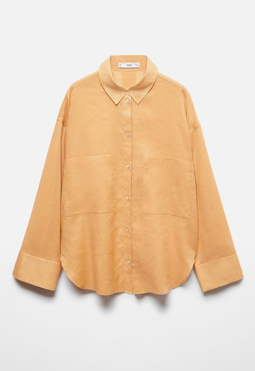 MANGO - Shirt regina - dark yellow
