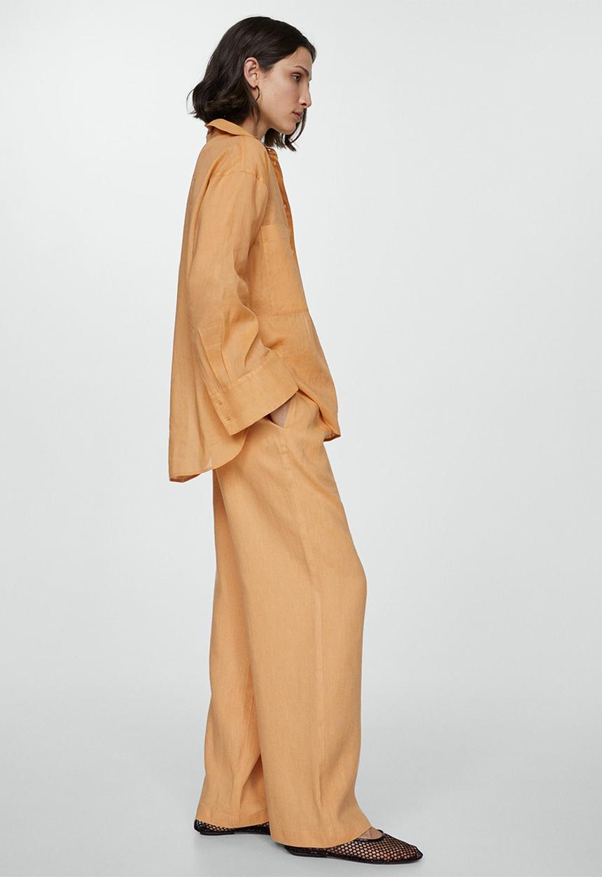 MANGO - Shirt regina - dark yellow