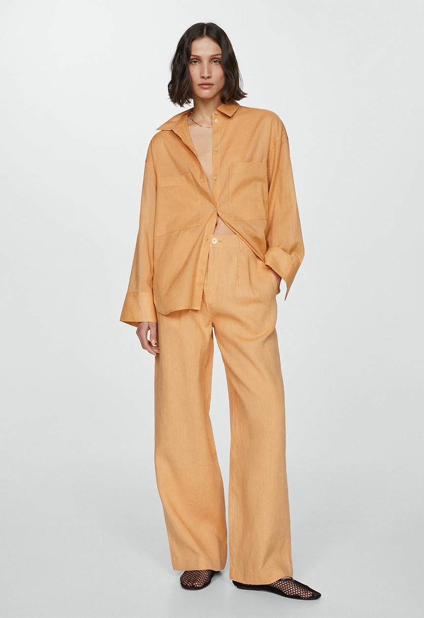 MANGO - Shirt regina - dark yellow