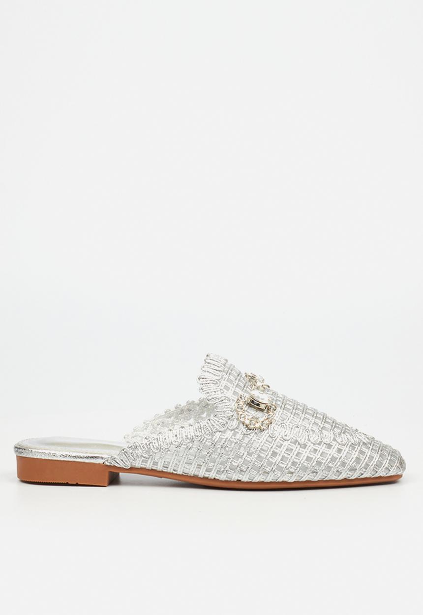 Miss Black - Jipsy 6 mule - silver