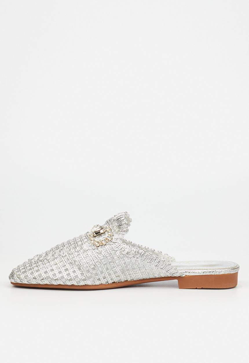 Miss Black - Jipsy 6 mule - silver