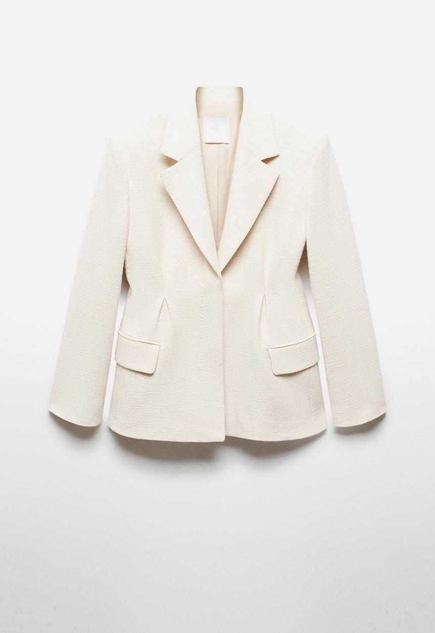 MANGO - Blazer dickens - light beige
