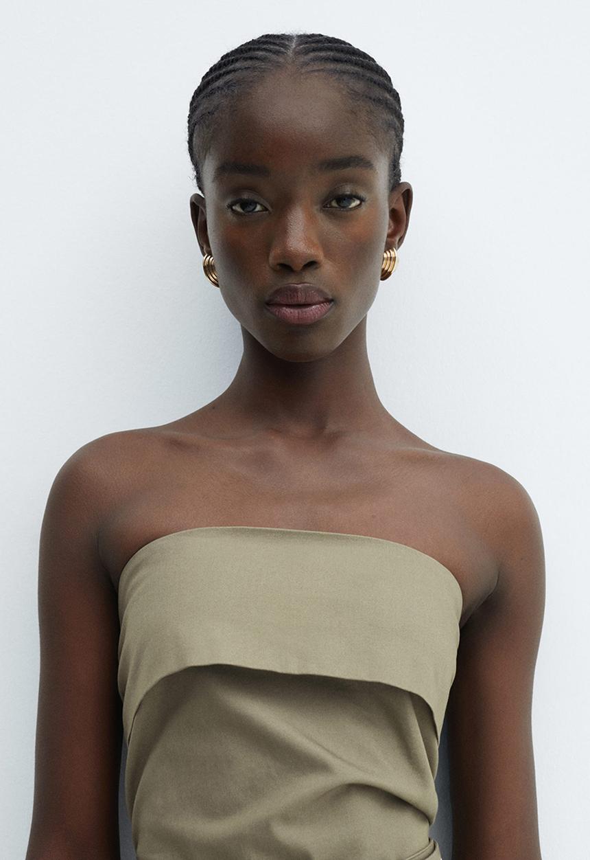 MANGO - Dress belty - beige/khaki