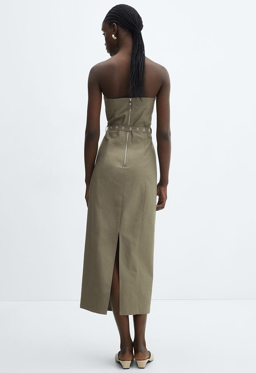 MANGO - Dress belty - beige/khaki