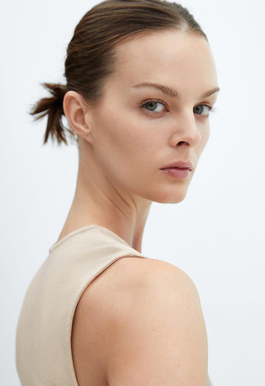 MANGO - Dress fertina - beige