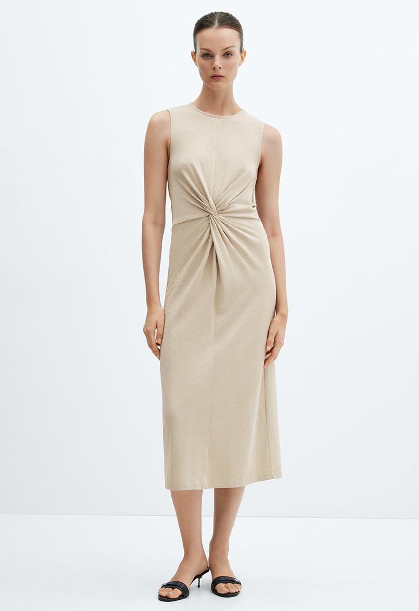 MANGO - Dress fertina - beige