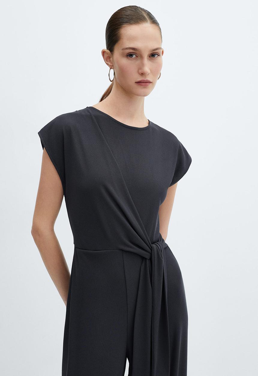 MANGO - Jumpsuit belinda - charcoal