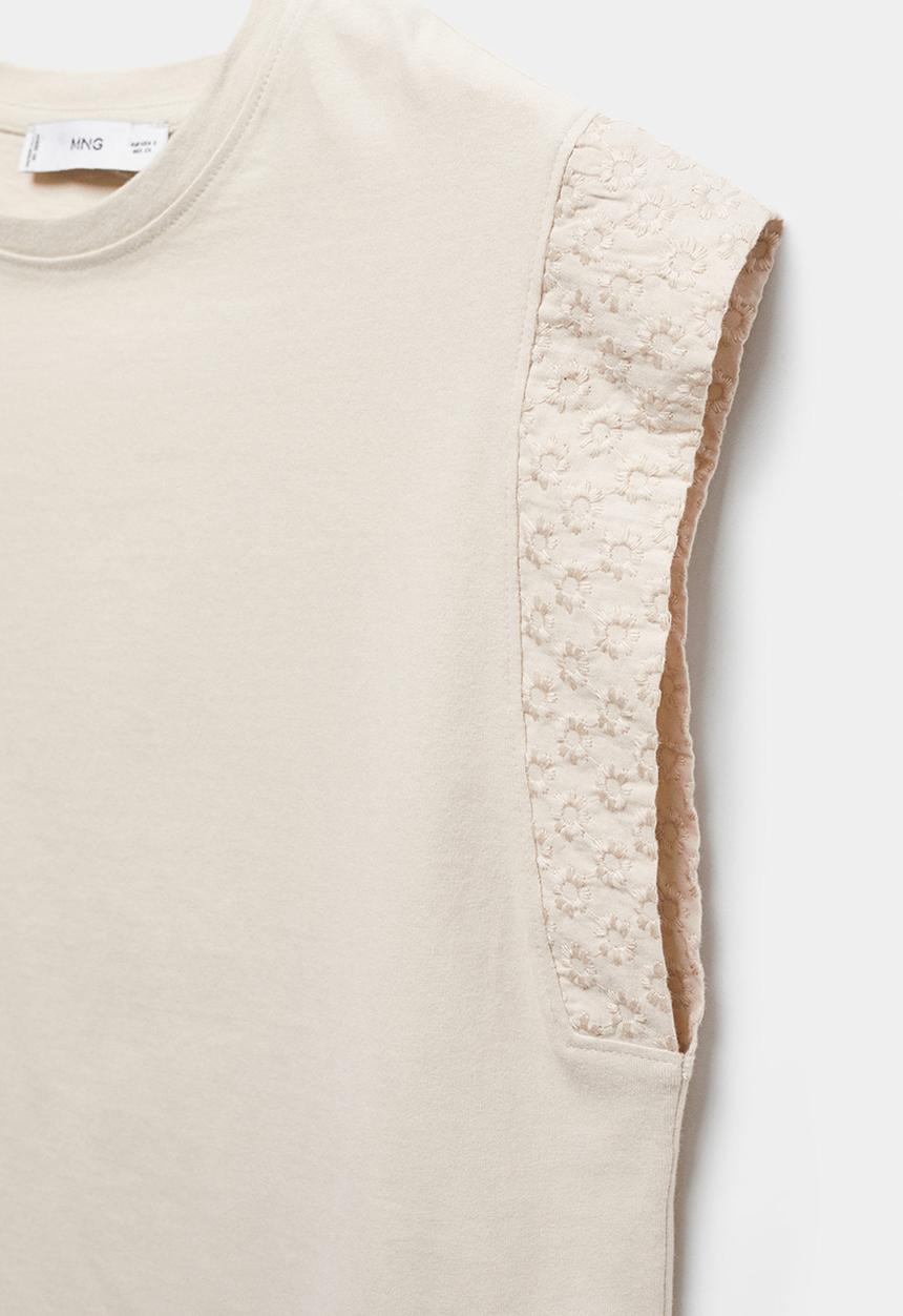 MANGO - T-shirt maria - beige