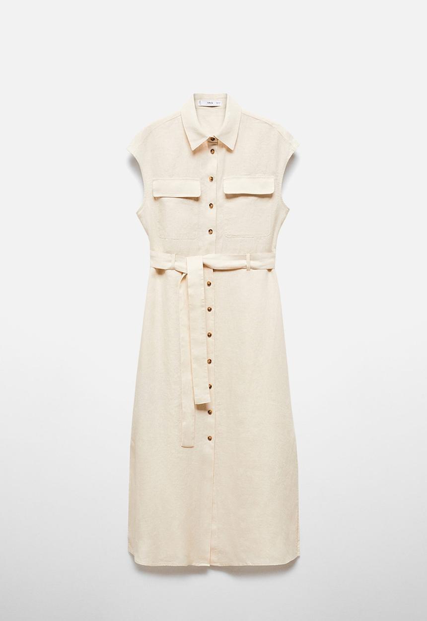 MANGO - Plus dress quito - light pastel beige
