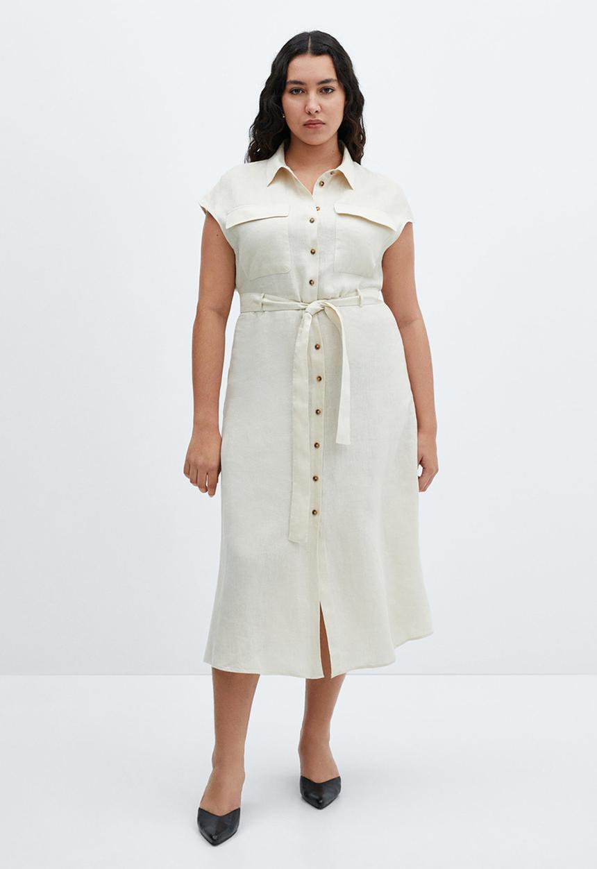 MANGO - Plus dress quito - light pastel beige
