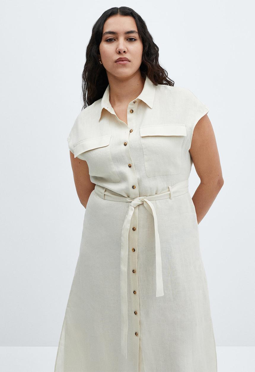 MANGO - Plus dress quito - light pastel beige