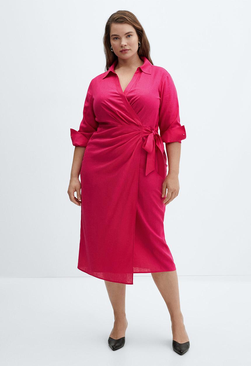 MANGO - Plus dress carola - bright pink