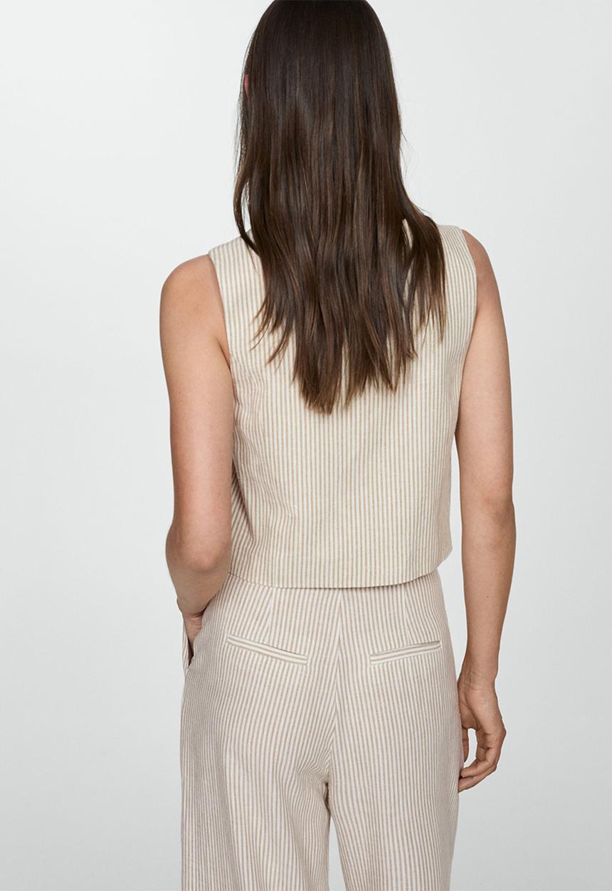 MANGO - Waistcoat bali - light beige