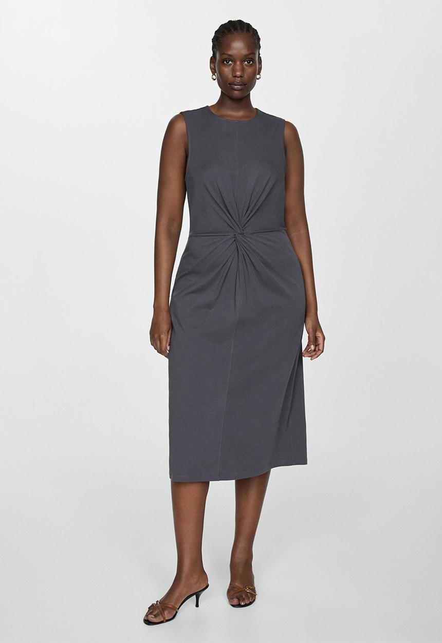MANGO - Plus dress fertina - gray
