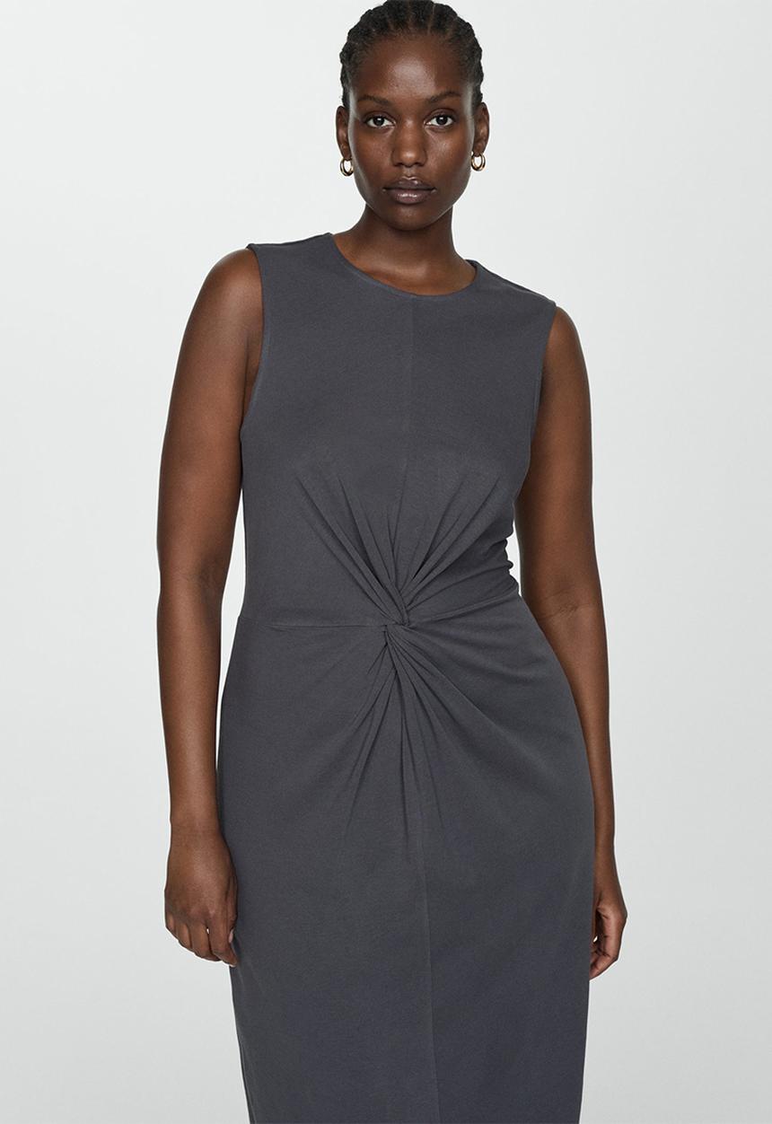 MANGO - Plus dress fertina - gray