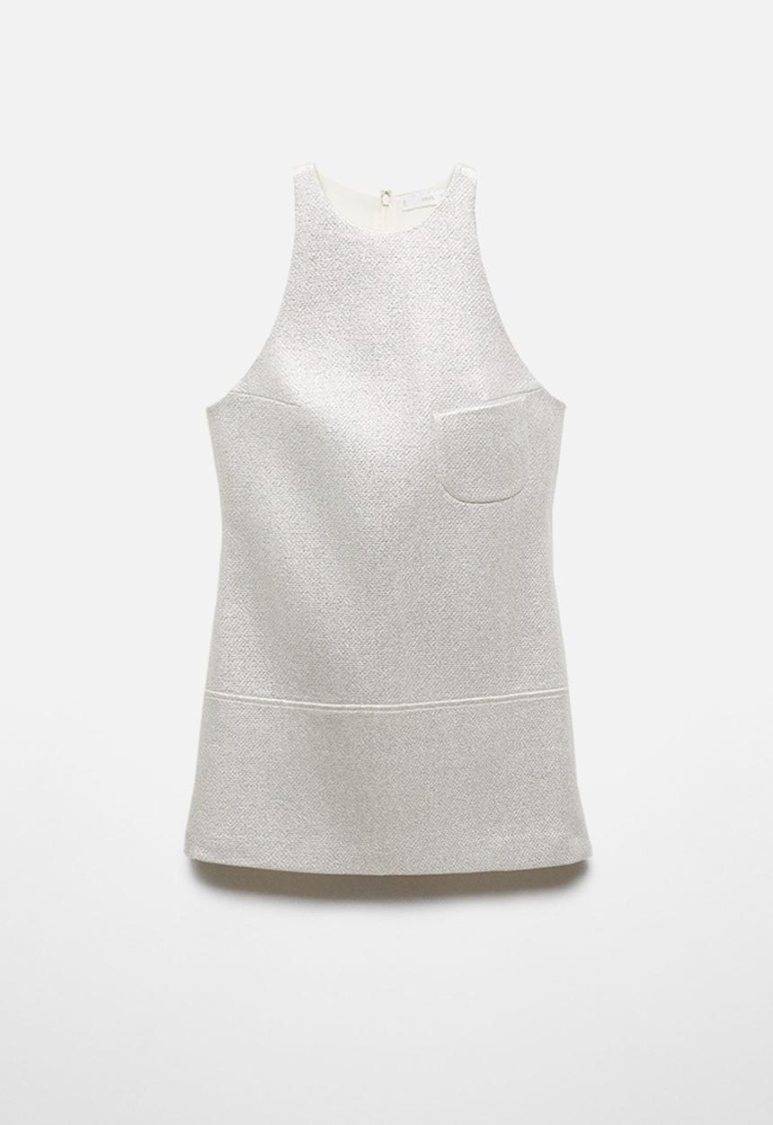 MANGO - Dress valencia - silver