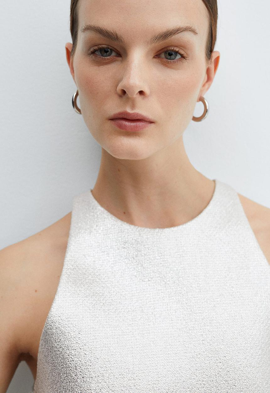 MANGO - Dress valencia - silver